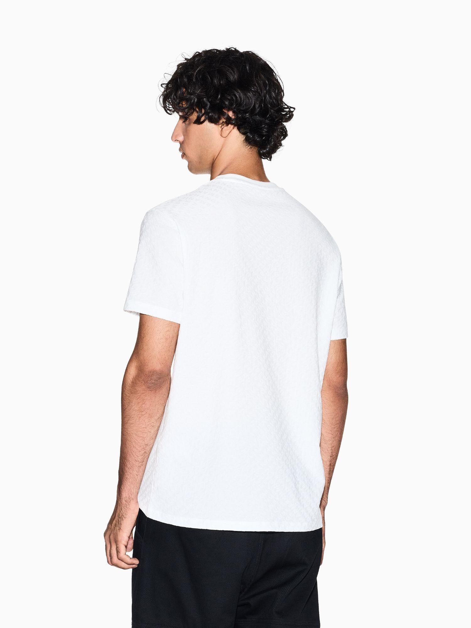 Armani Exchange T-shirt regular fit tessuto jacquard Uomo Bianco XM001431 AF10337 F0051 ARMANI EXCHANGE 