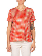 Diana Gallesi Blusa Donna Beige e Rosso 2510R103081N 42 DIANA GALLESI 