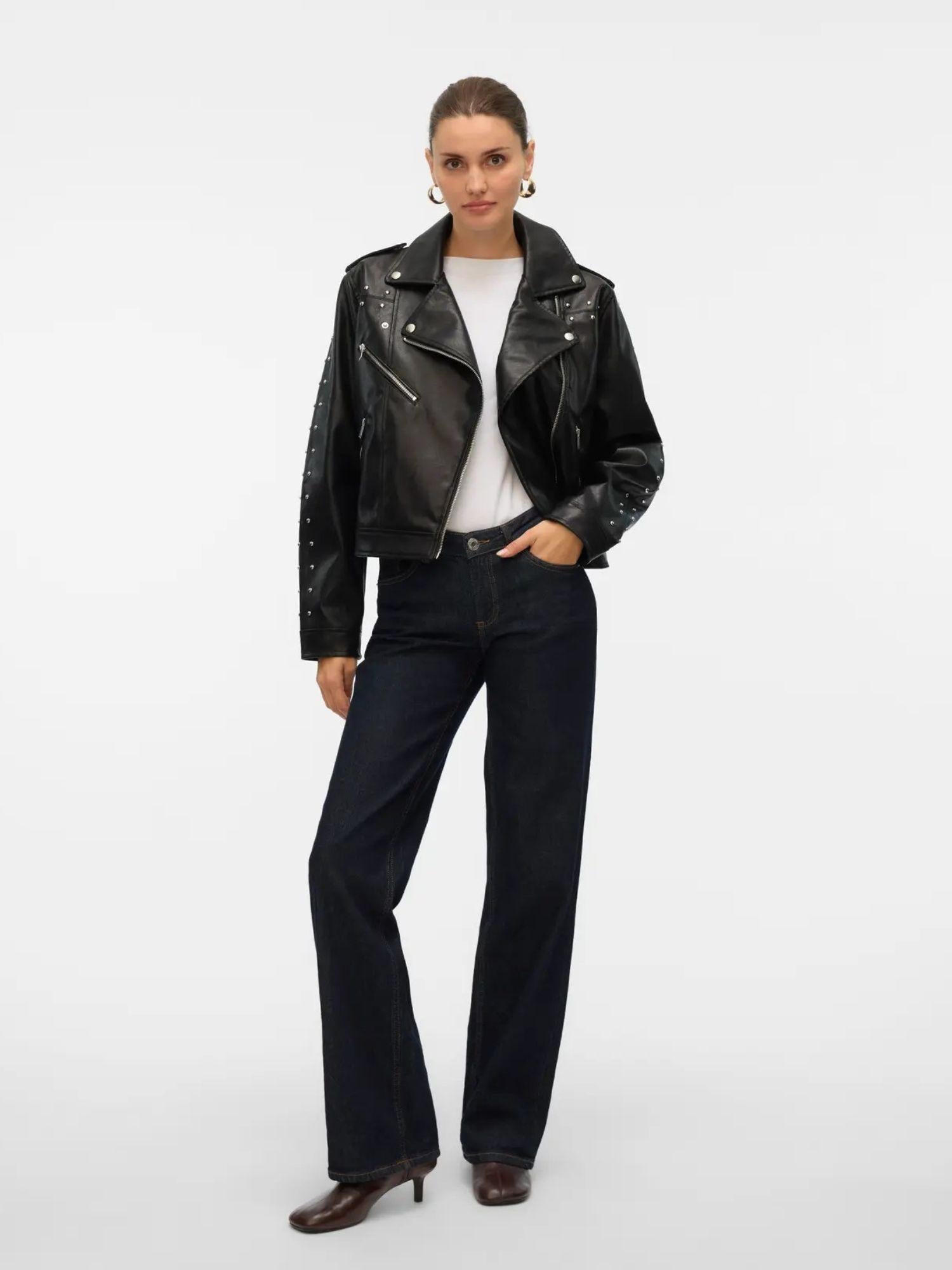 Vero Moda VMRAMON Giacca biker Donna Nero 10336119 Black VERO MODA 