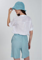 Yes Zee Camicia Donna Misto Lino Bianca C231 YZ00 0101 YES ZEE 