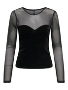 Only ONLSMOOTH Top Donna Nero 15360668 Black Heart ONLY 