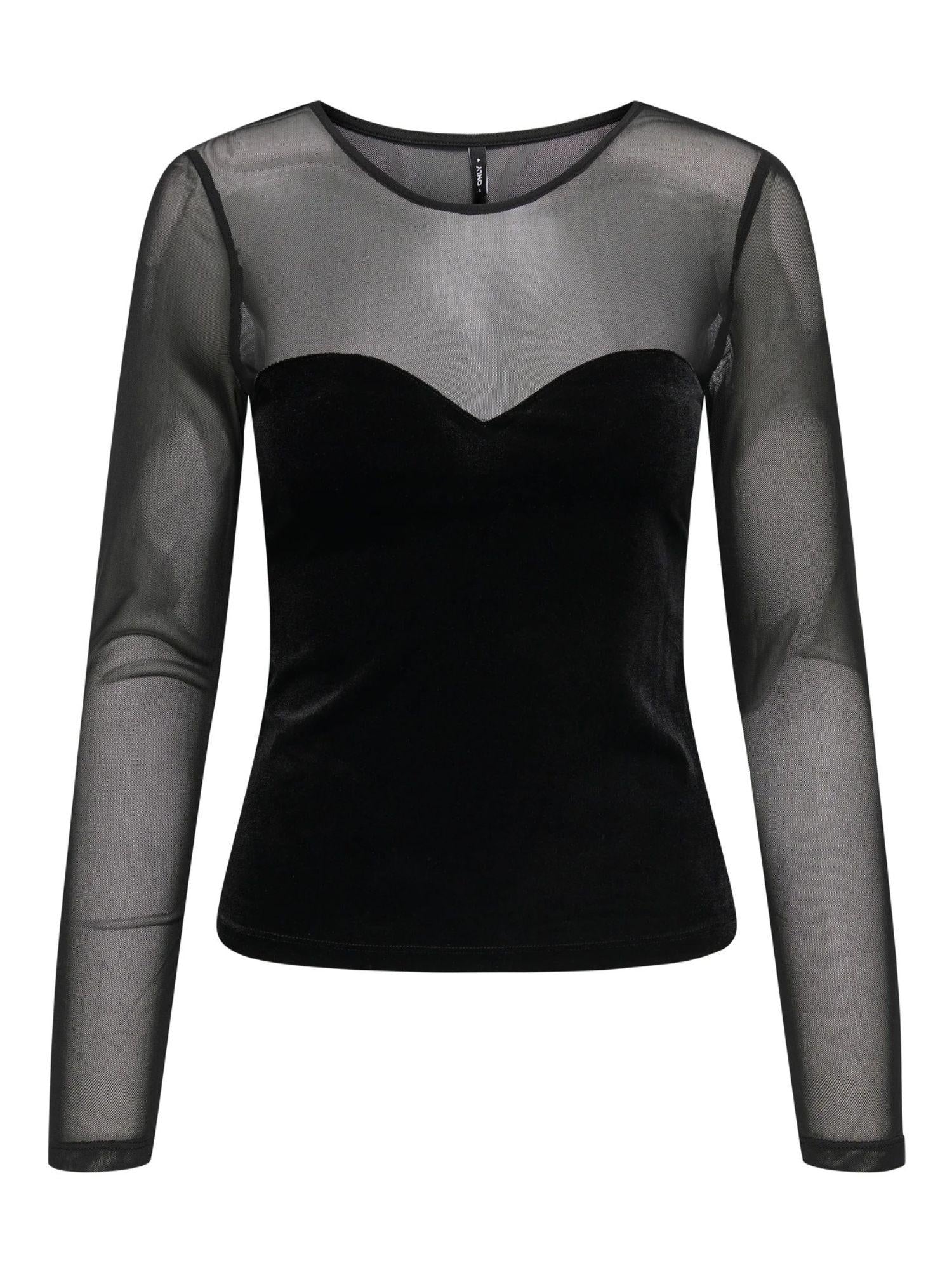Only ONLSMOOTH Top Donna Nero 15360668 Black Heart ONLY 