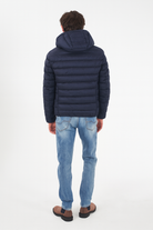 Giubbino Uomo Trapuntato Con Cappuccio Blu J876 QG00 0713 YES ZEE 