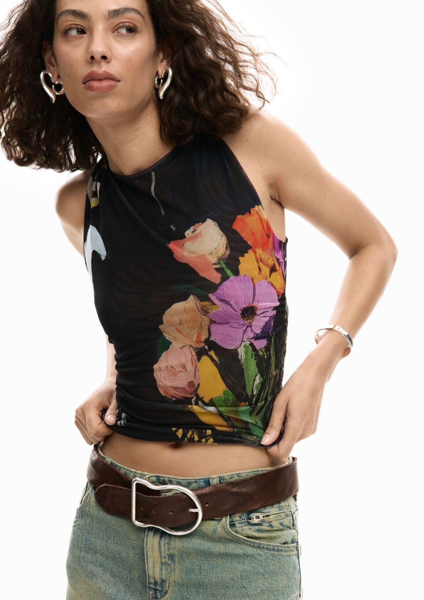 Desigiual T-Shirt Donna Bruselas Nera 26SWTK14 2000 DESIGUAL 