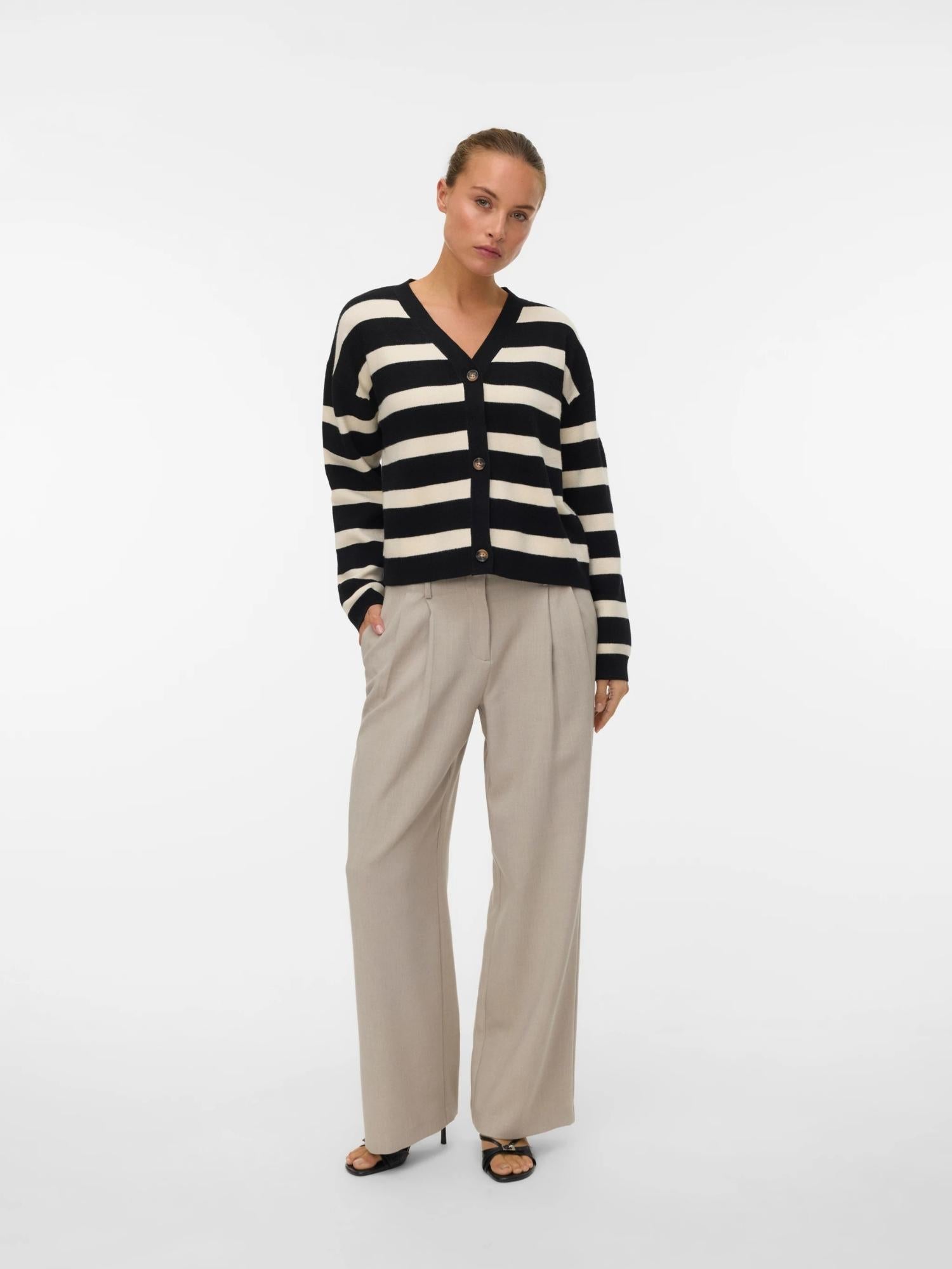 Vero Moda Cardigan In Maglia Donna Saba Nero Birch 10331794 Black BIRCH VERO MODA 