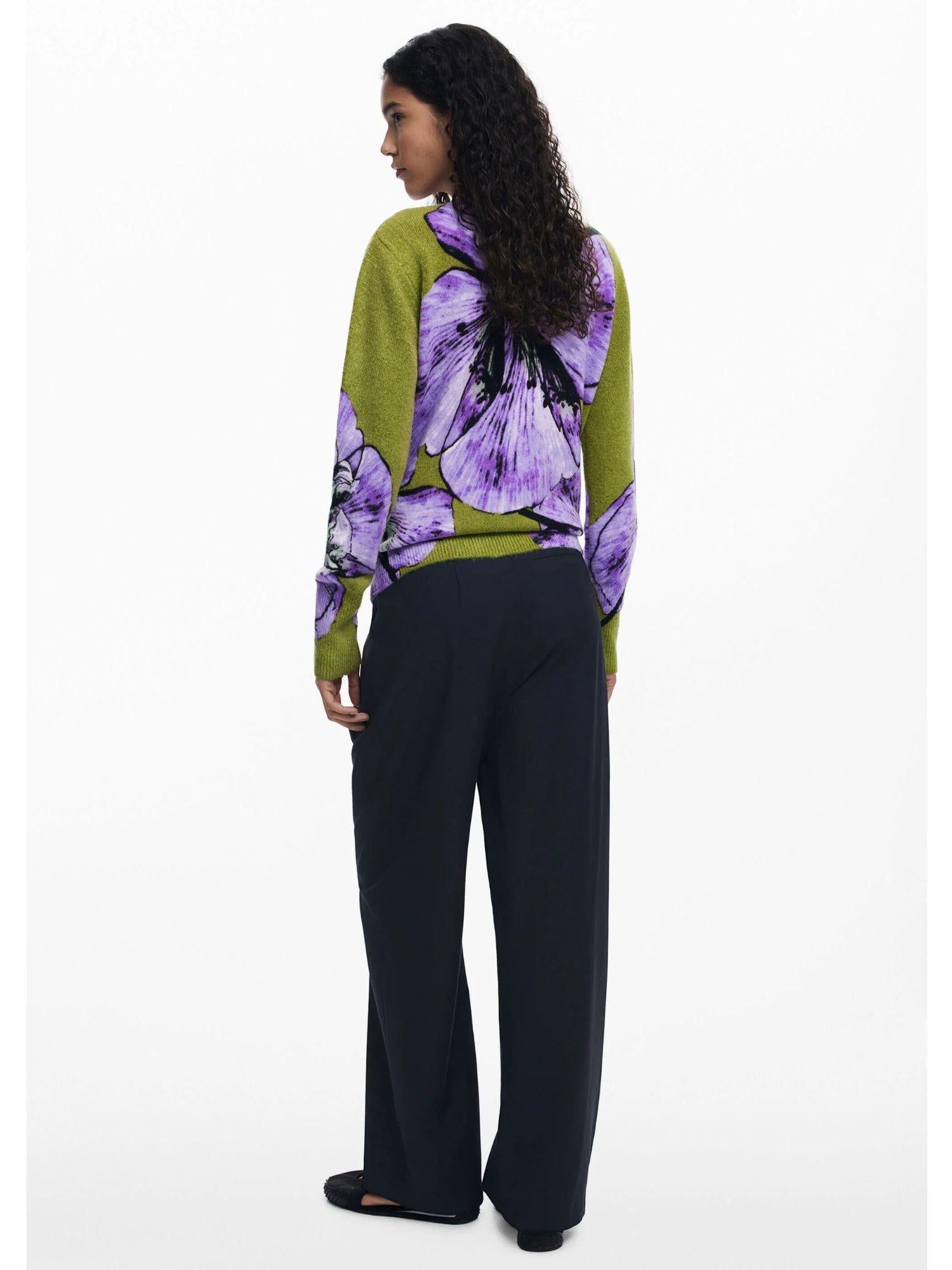 Desigual Maglione disegnato da Mr. Christian Lacroix Donna Verde 25WWJF42 3113 DESIGUAL 