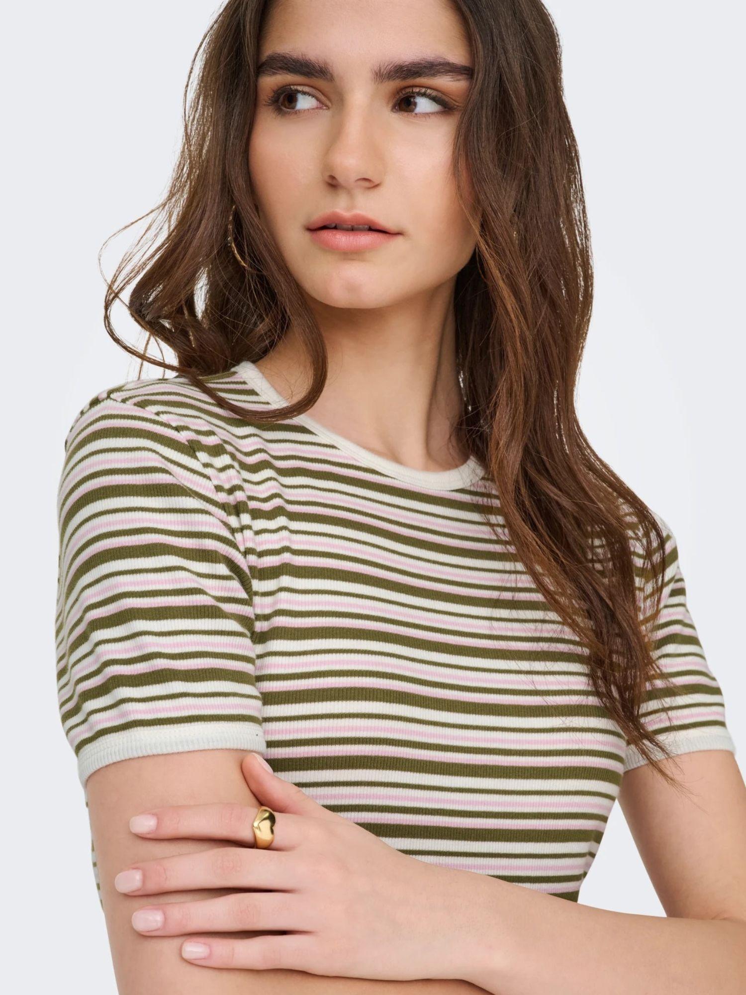 Jacqueline De Yong T-Shirt Donna Fir Green Jdylada 15363219 Fir Green MIX JACQUELINE DE YONG 