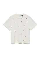 Vero Moda T-Shirt Donna Sola Bianca Stampa Peach 10341979 Snow White PEACH VERO MODA 