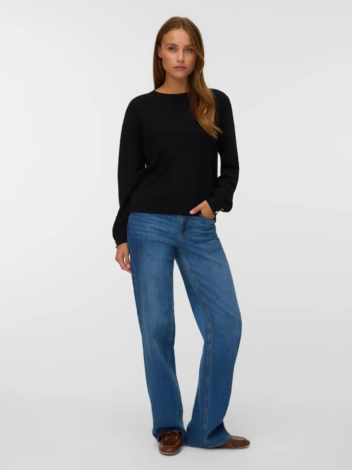 Vero Moda VMHOLLYKARIS Maglione Donna Nero 10331441 Black VERO MODA 