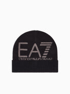 EA7 Emporio Armani Beanie Visibility con maxi logo EA7 Nero 7X000006 AF11994 MC041 EA7 EMPORIO ARMANI 