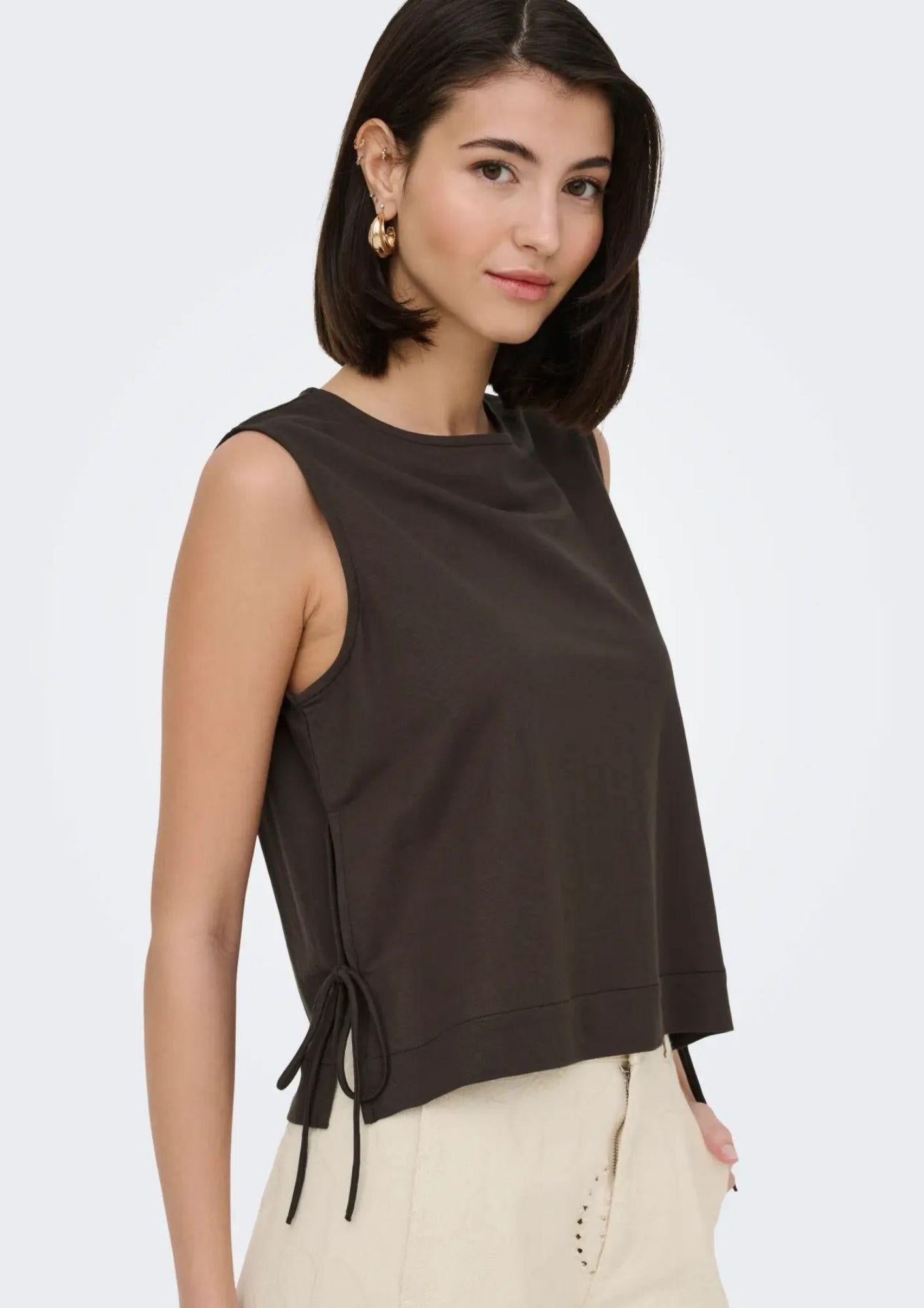 Jacqueline De Yong Top Donna Leslie Marrone 15374333 Chocolate Brown JACQUELINE DE YONG 