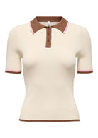 Only Polo Donna Meddi Grigio Betulla 15363165 Birch Toasted ONLY 