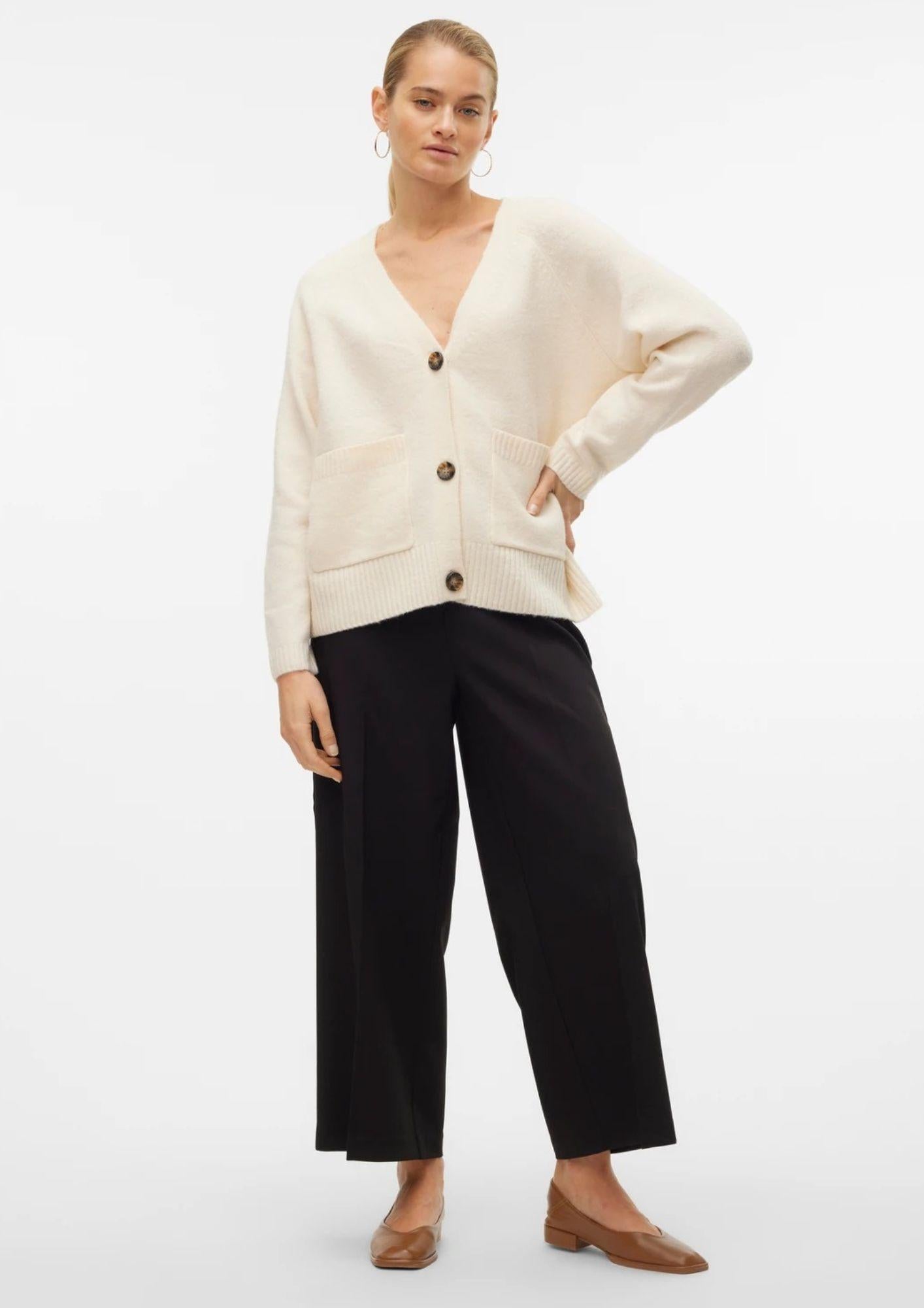 Vero Moda cardigan donna Boom Beige 10320457 Birch MELANGE VERO MODA 