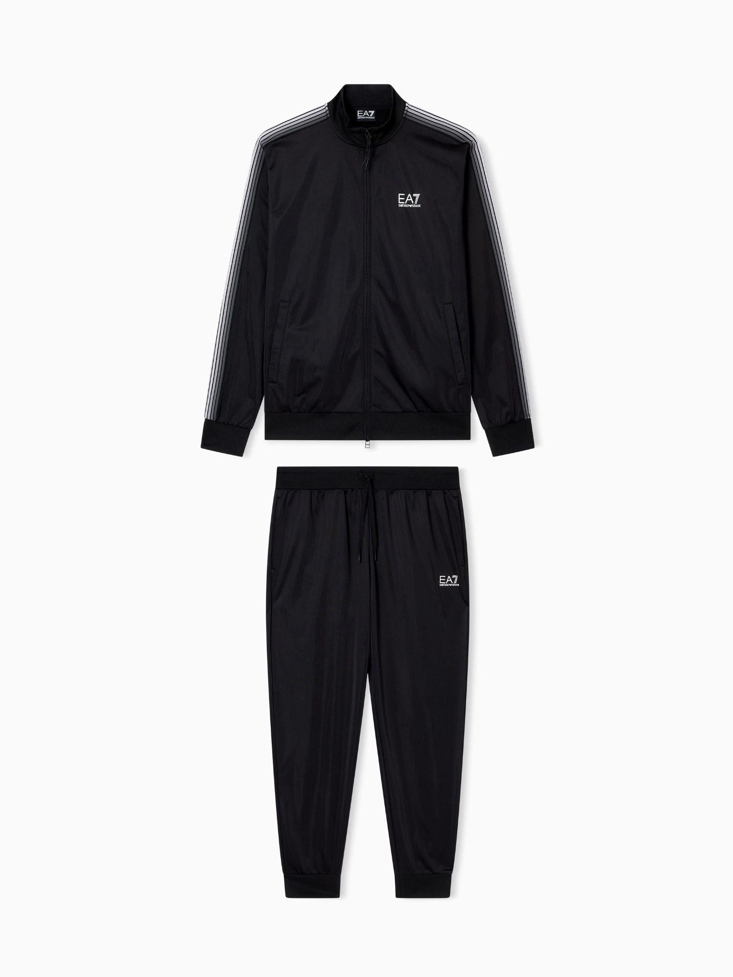 EA7 Emporio Armani Tuta 7 Lines in tessuto tecnico riciclato ASV Uomo Nero 7M000970 AF12449 UC001 EA7 EMPORIO ARMANI 