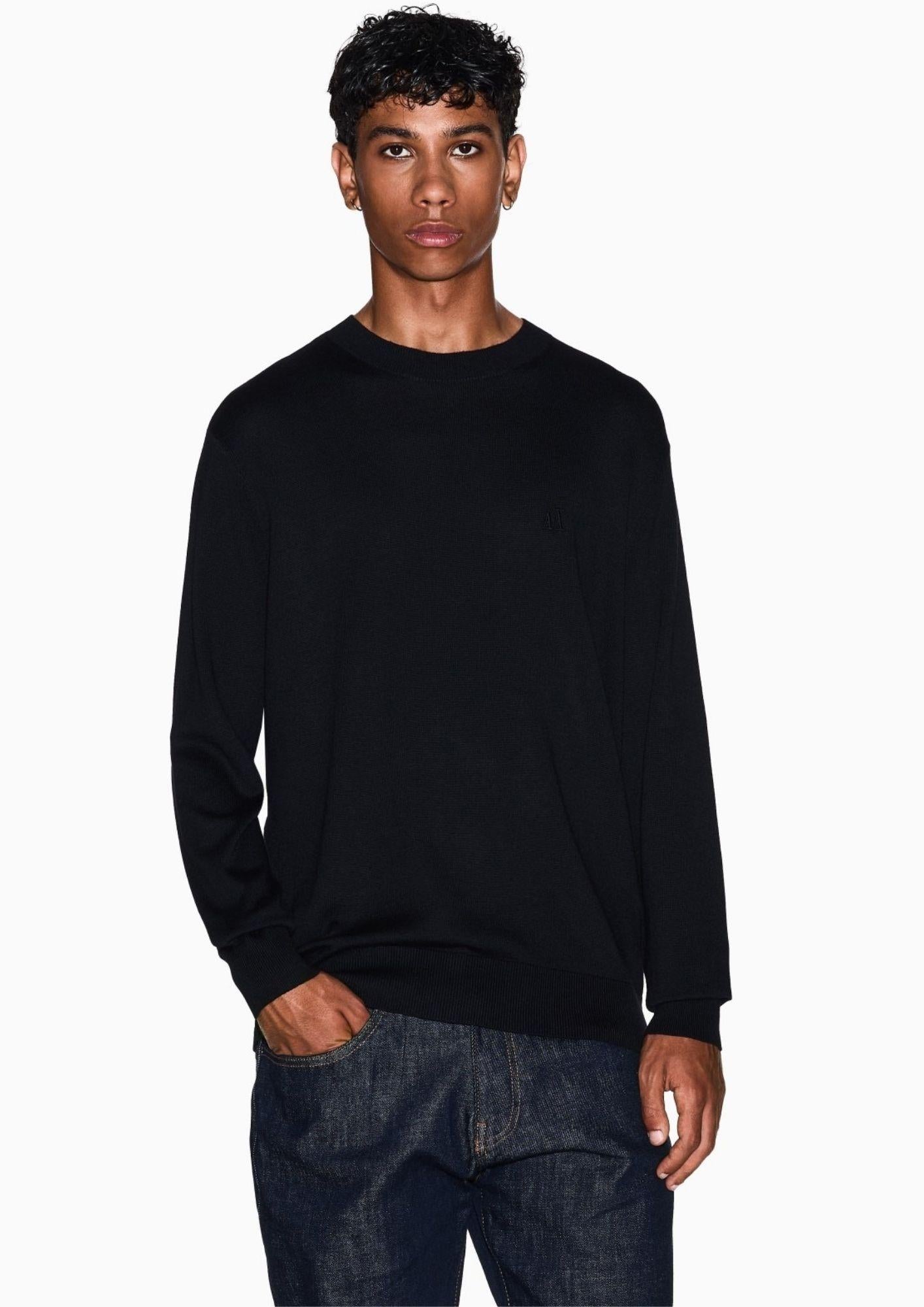 Armani Exchange Pullover Uomo Nero XM000338 AF12291 UC001 ARMANI EXCHANGE 