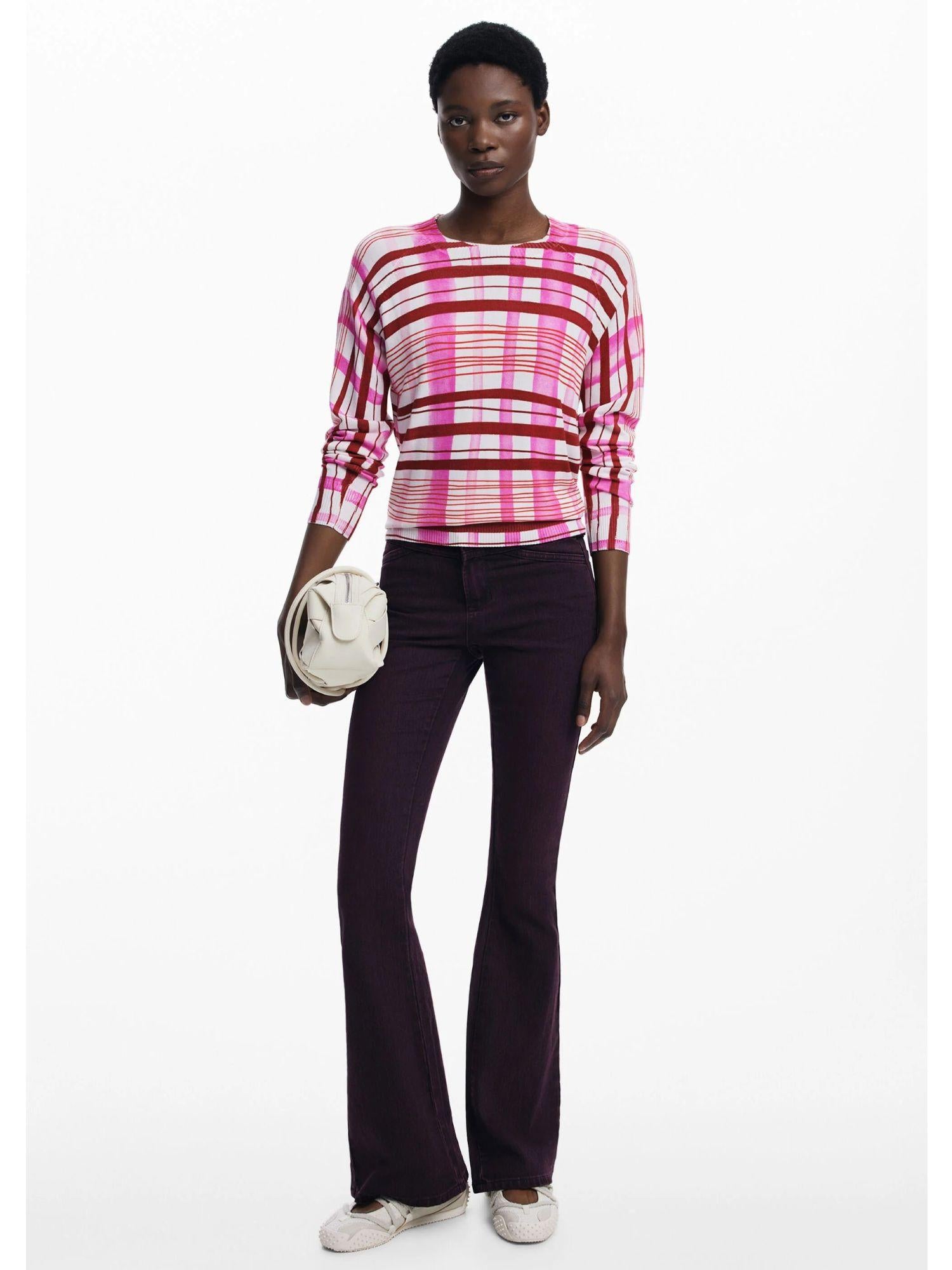 Desigual Maglione a righe mikado Donna Rosa 25WWJF41 3049 DESIGUAL 