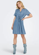 Jacqueline De Yong Vestito Donna Jasper Blu Denim Medio 15366472 Medium Blue Denim JACQUELINE DE YONG 