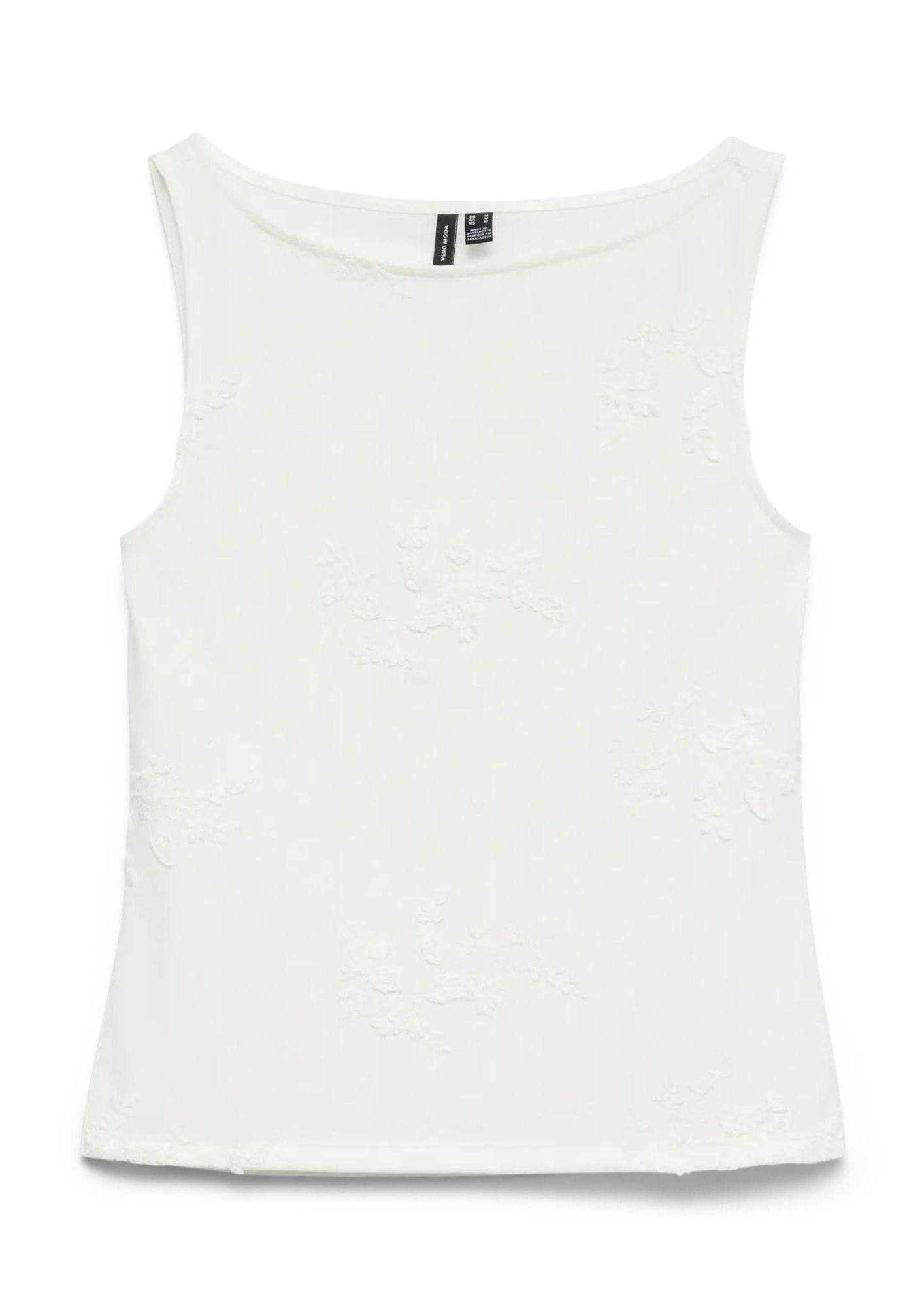 Vero Moda Top Donna Vivian Bianco 10344349 Snow White VERO MODA 