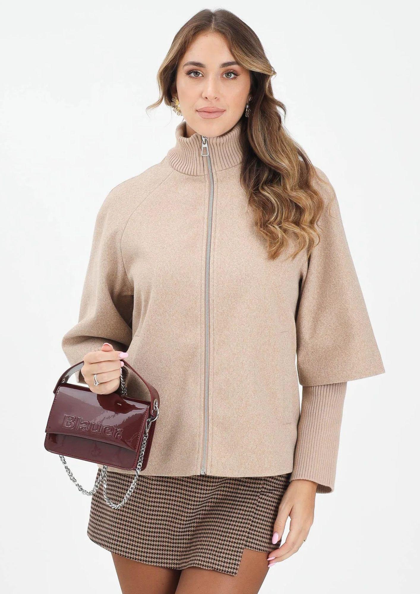 Jacqueline De Yong Giacca Invernale Donna Memory Beige 15353907 Camel MELANGE WITH WHITE JACQUELINE DE YONG 