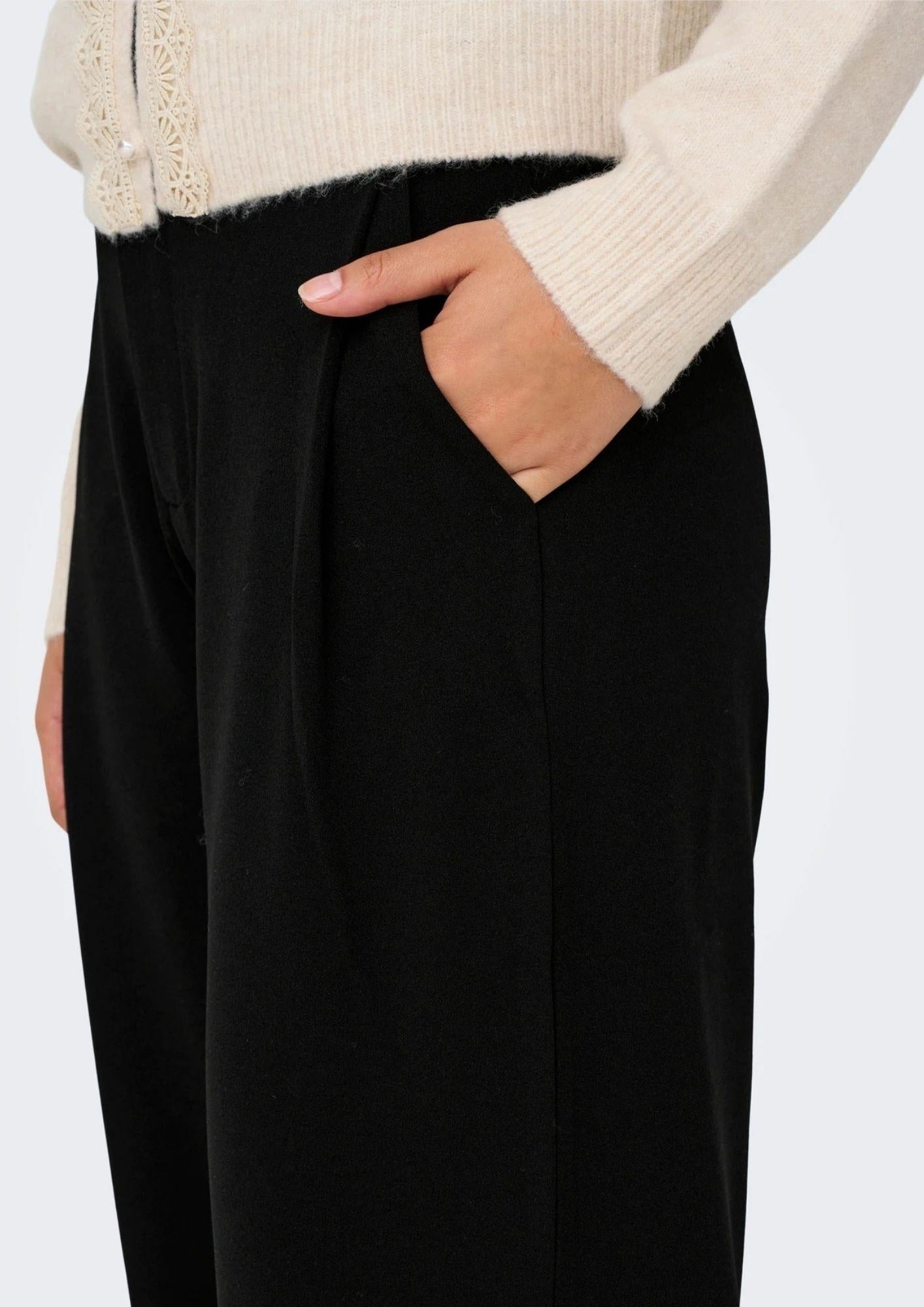 Jacqueline De Yong Pantalone Donna Geggo Nero 15330419 Black JACQUELINE DE YONG 