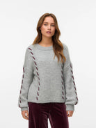 Vero Moda VMILINA Maglione Donna Light Grey Melange 10334866 Light Grey Melange VERO MODA 