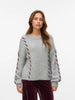 Vero Moda VMILINA Maglione Donna Light Grey Melange