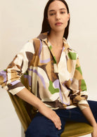 Emme Marella Blusa Donna Emmpontile Macro Sabbia 2615111221200 001 EMME MARELLA 