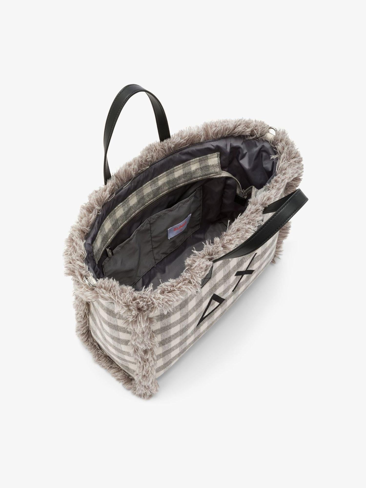 Sun68 Borsa Donna Cali Midi Tartan Grigio Medio X45213 34 SUN68 