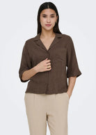 Only Camicia Donna Bruxelles Cioccolato 15314215 Chocolate Martini ONLY 