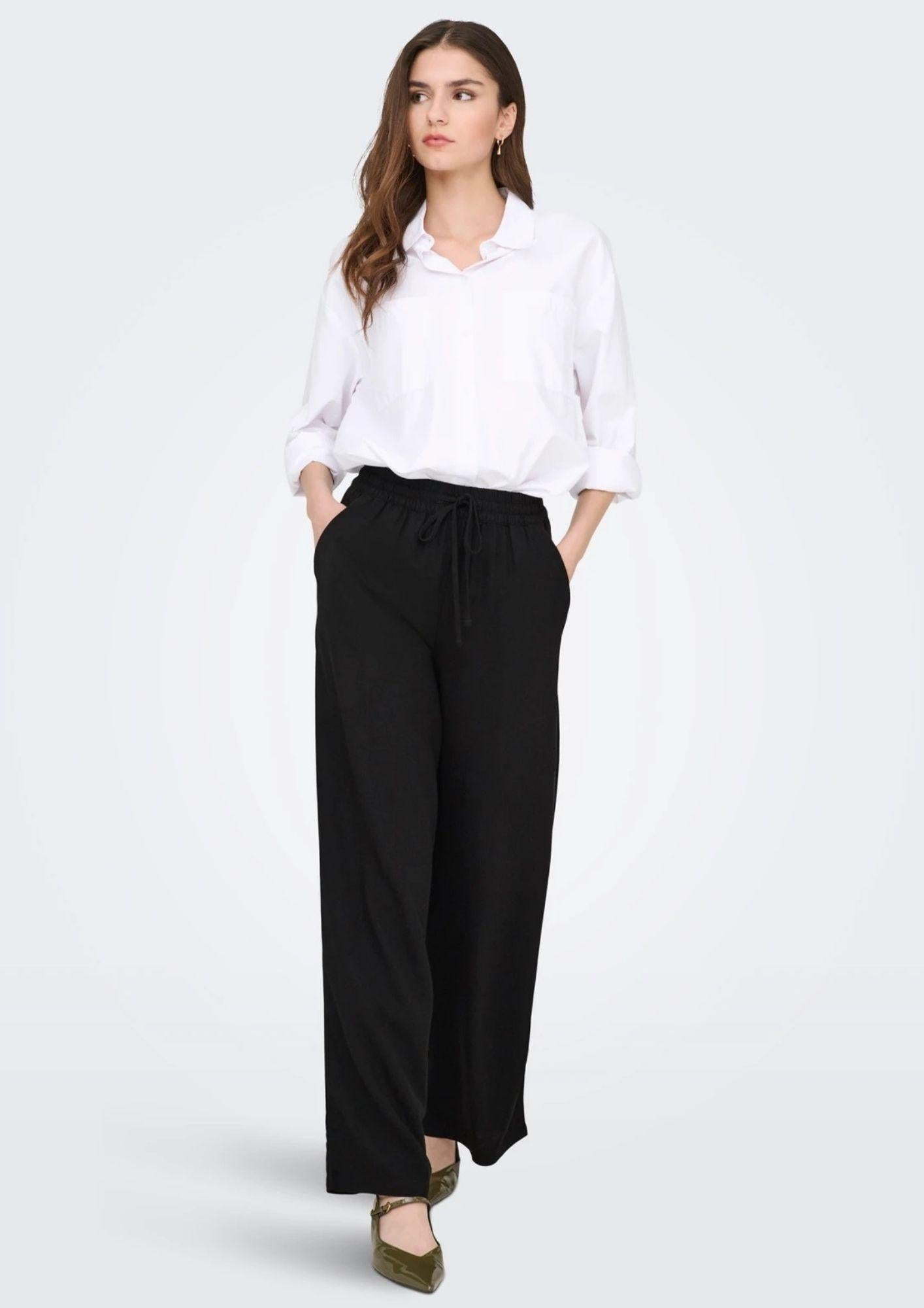Jacqueline De Yong Pantalone Donna Say Nero 15318361 Black JACQUELINE DE YONG 