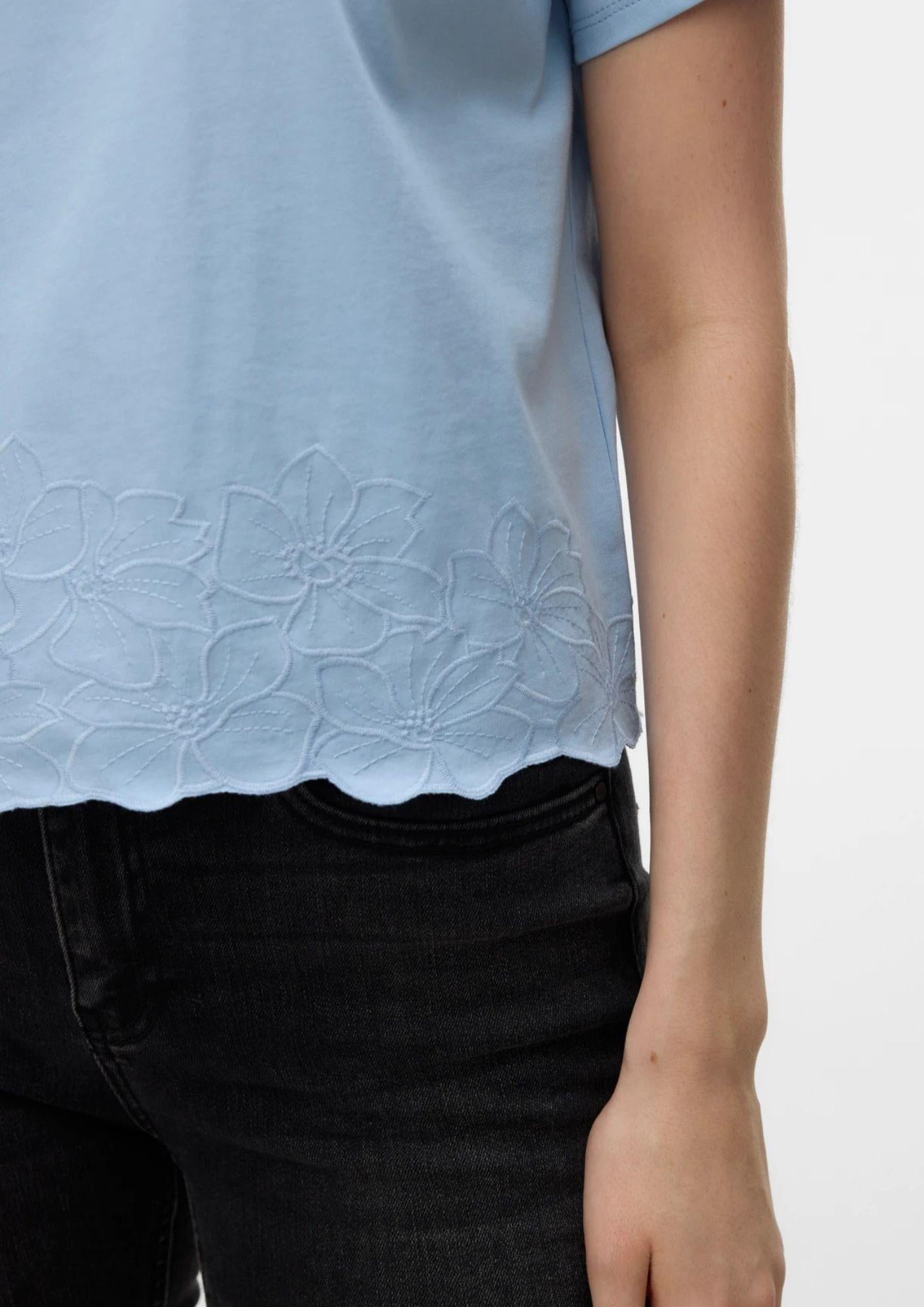 Vero Moda T-Shirt Donna Noah Blu Cashmere 10342965 Cashmere Blue Casmere Blue VERO MODA 