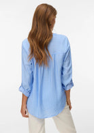 Vero Moda Blusa Donna Kaja Blu Sandra 10340684 Vista Blue Sandra VERO MODA 