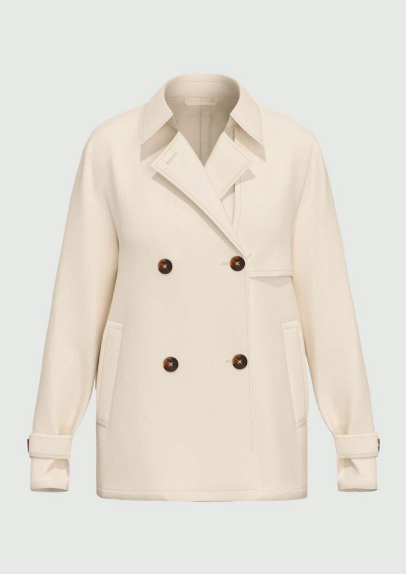 Emme Marella Impermiabile Donna Emmpelota Bianco Lana 2615021091200 001 EMME MARELLA 