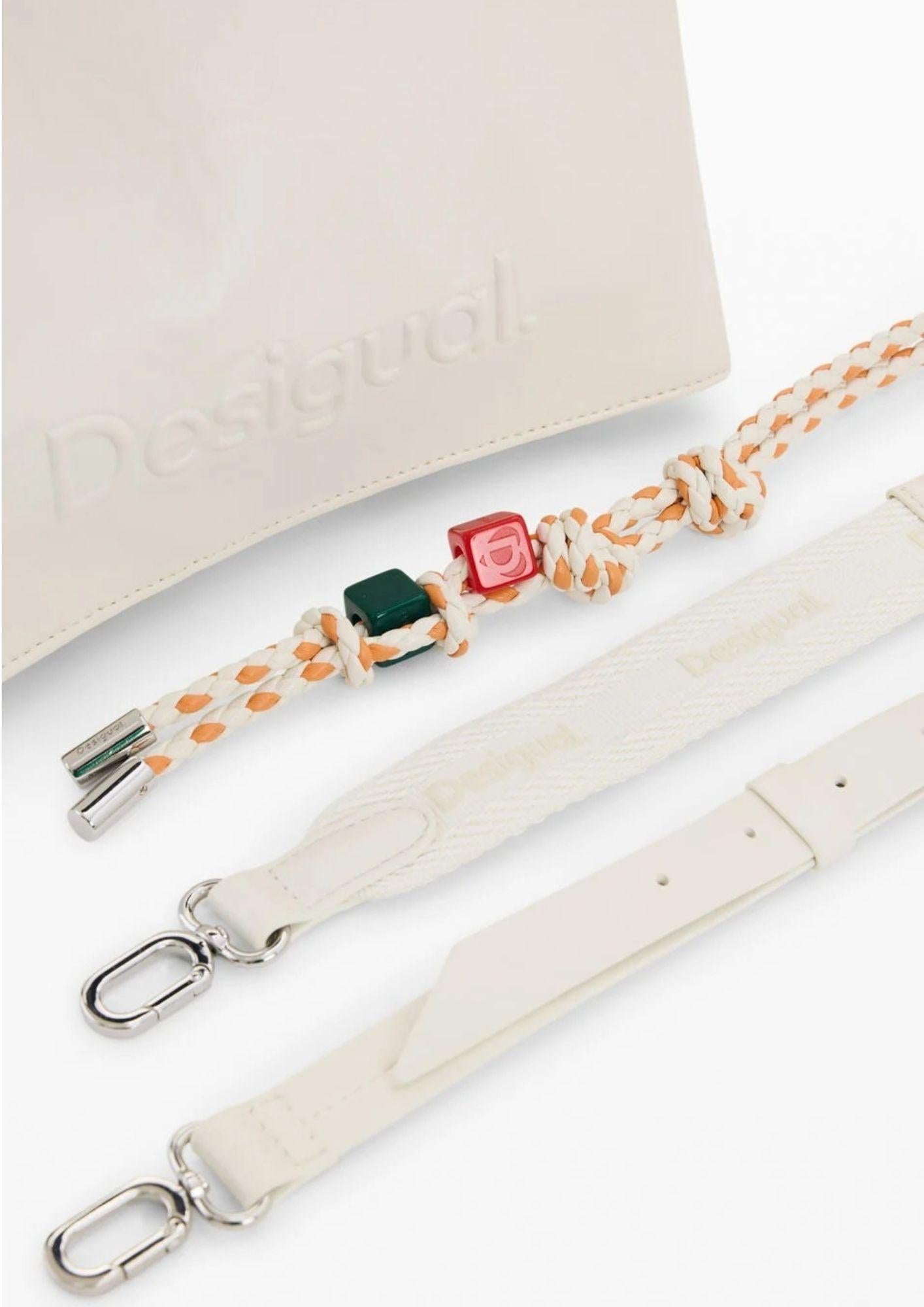 Desigual Borsa Donna Bag Half Logo Venecia 4.0 Ecru 26SAXPAB 1008 DESIGUAL 