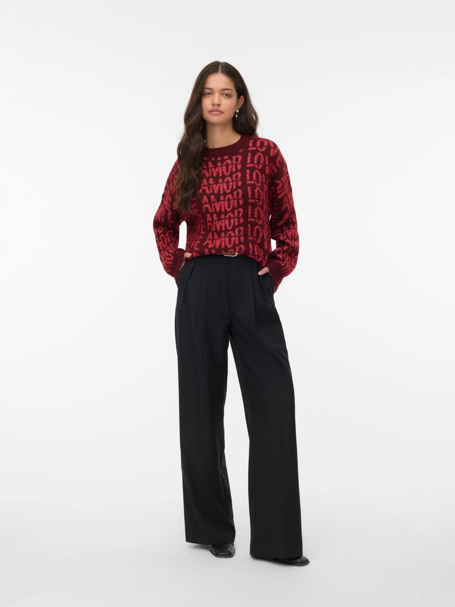 Vero Moda Maglione Donna Love Rosso Syrah 10331432 Syrah W. VERO MODA 