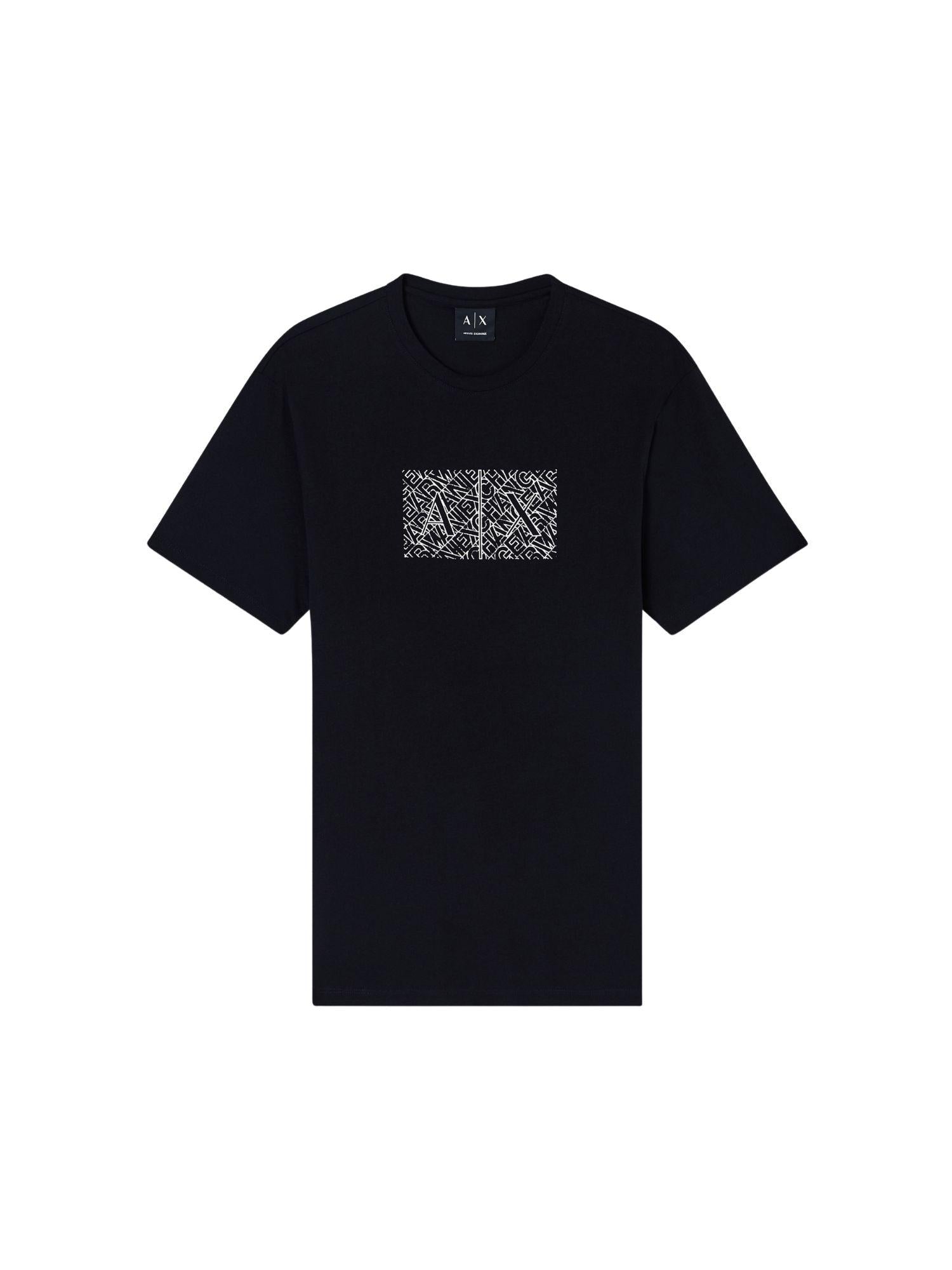 Armani Exchange T-Shirt Uomo Nera Slim Fit in Jersey di Cotone Classico XM002784 AF10356 UC001 ARMANI EXCHANGE 