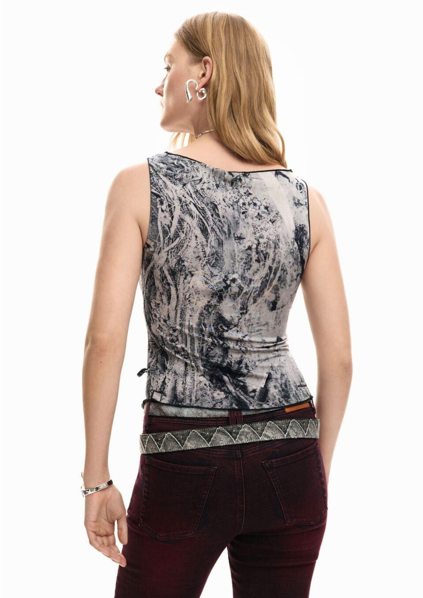 Desigual T-Shirt Donna Edimburgo Grigia 26SWTK12 2063 DESIGUAL 