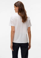 Vero Moda T-Shirt Donna Paulina Bianca Con Cuore Rosso 10316991 Bright White Red Heart VERO MODA 