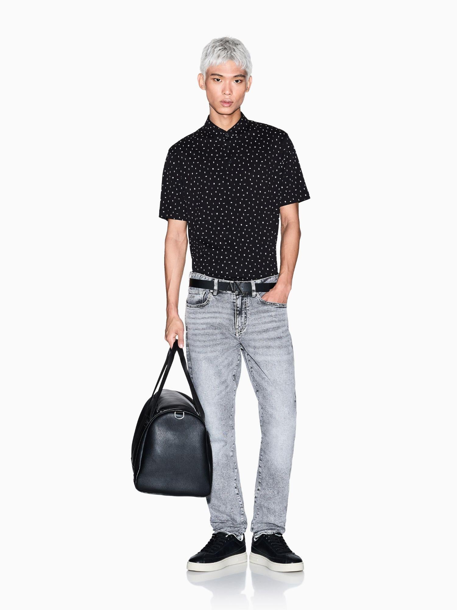 Armani Exchange Jeans slim fit in denim stretch Uomo Grigio XM000070 AF18823 M8088 ARMANI EXCHANGE 