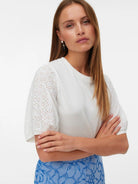 Vero Moda Top Donna Janni Bianco 10340706 Snow White VERO MODA 