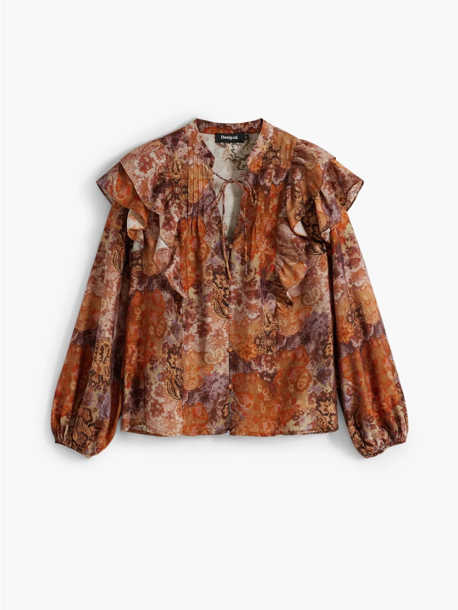 Desigual Blusa romantica paisley Donna Arancione 25WWBW08 7002 DESIGUAL 