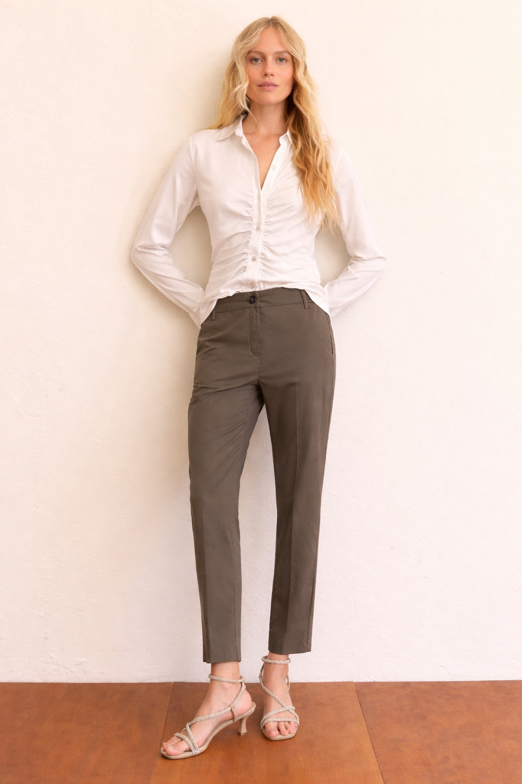 Emme Marella Pantalone Donna Emmsvelto Verde Militare 2615131122200 006 EMME MARELLA 