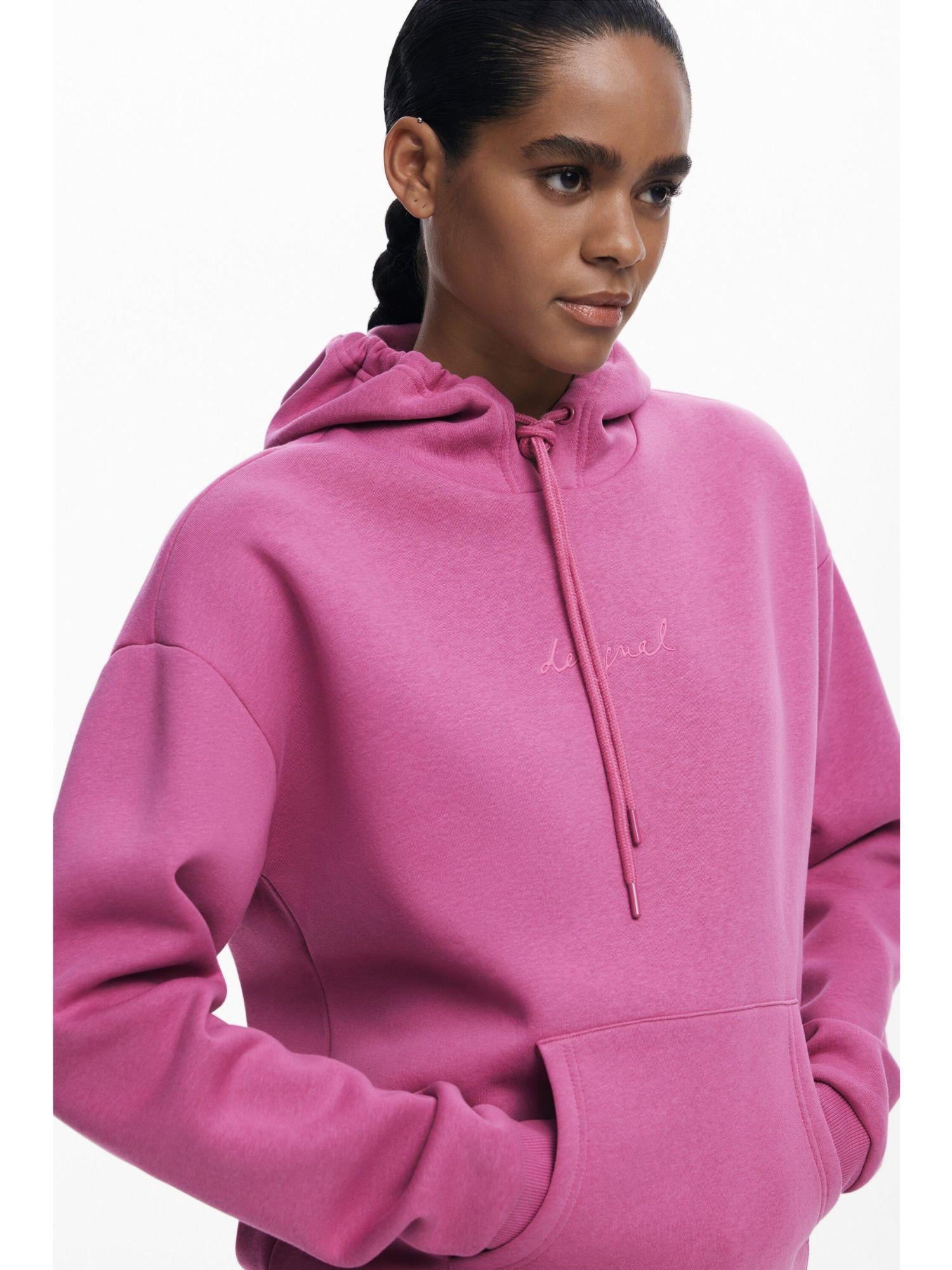 Desigual Felpa con cappuccio e logo Donna Rosa 25WWSK13 3191 DESIGUAL 