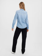 Vero Moda Camicia Donna Light Blue VMMalou 10277523 Light Blue Denim BIRCH STITCH VERO MODA 
