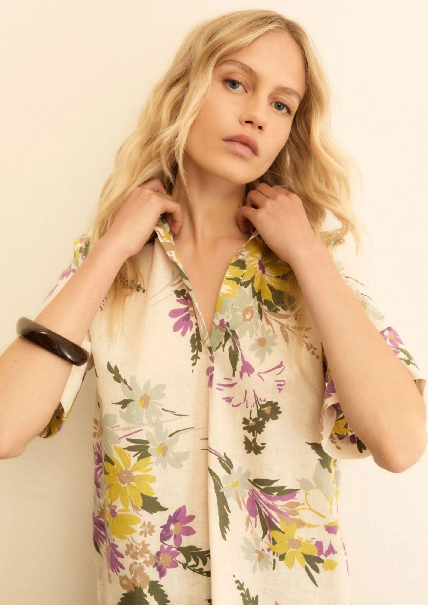 Emme Marella Blusa Donna Emmferoce Lavanda Floreale 2615111212200 002 EMME MARELLA 
