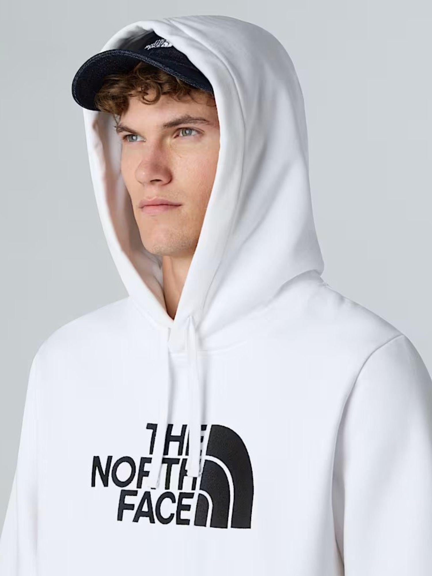 The North Face Felpa con cappuccio Drew Peak Uomo TNF White TNF Black NF0A89EM LA9 THE NORTH FACE 
