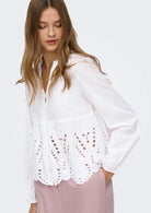Only Camicia Donna Dewina Bianca 15366728 Bright White ONLY 