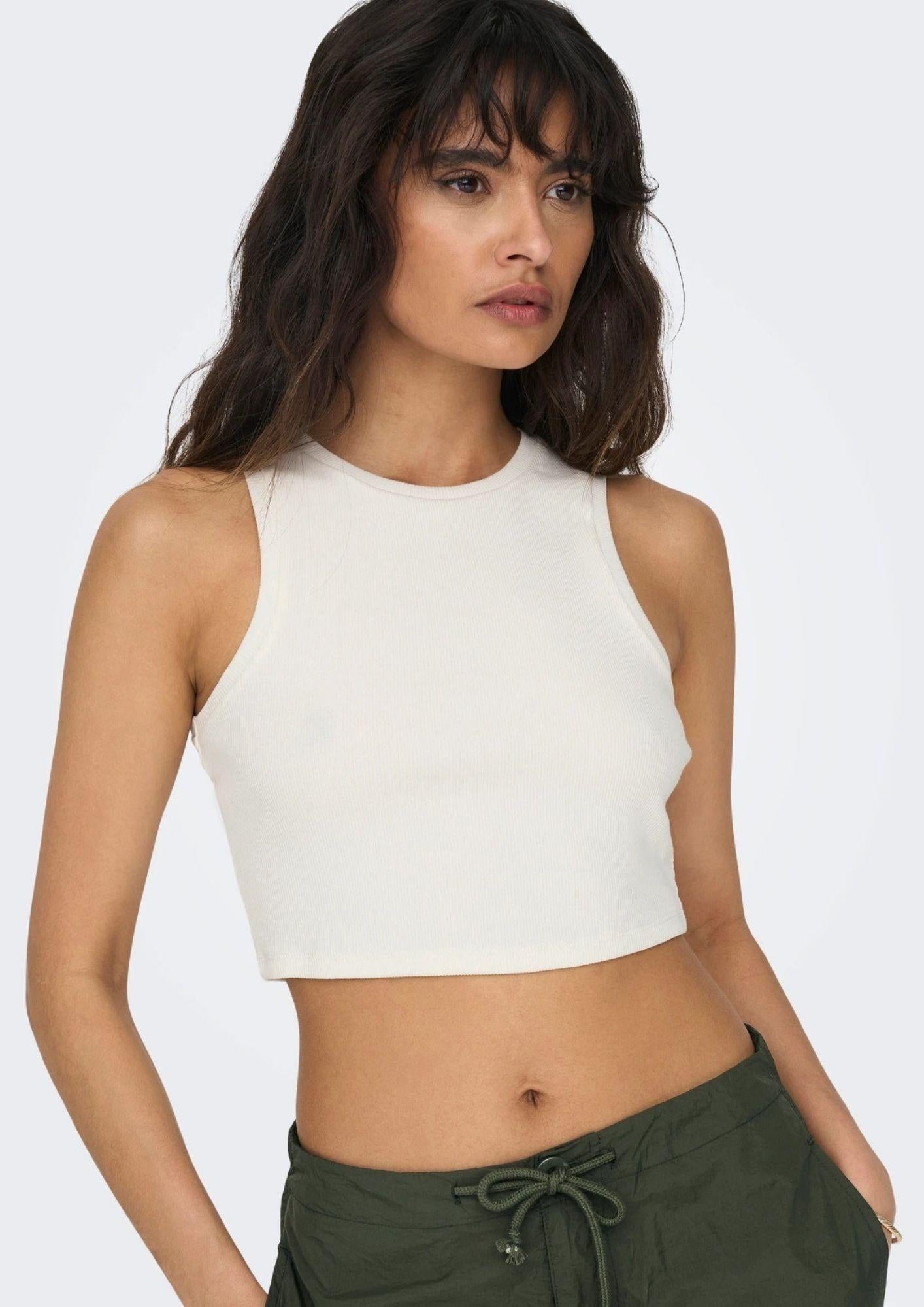 Only Top Donna Vilma Bianco 15282771 Cloud Dancer ONLY 