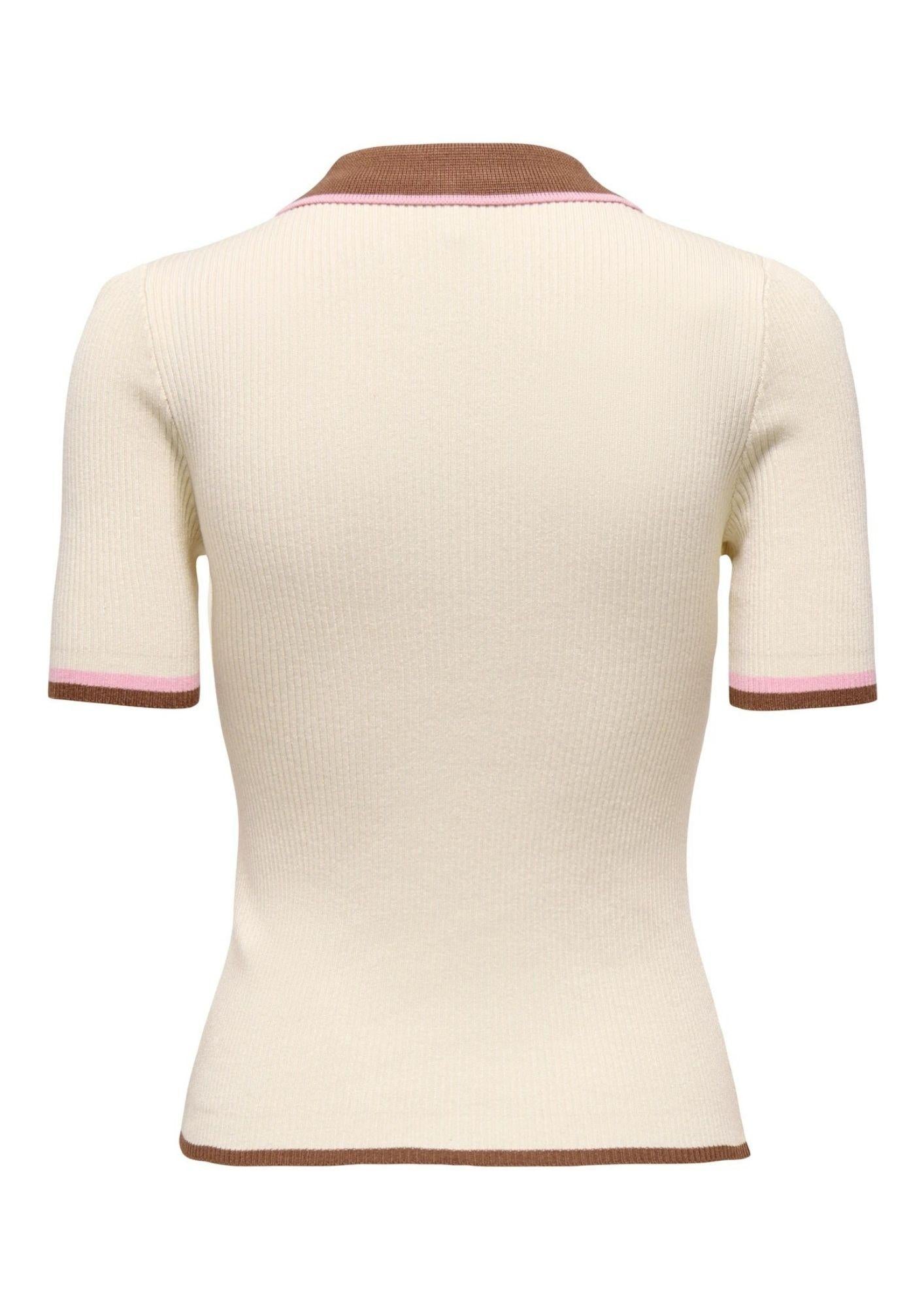Only Polo Donna Meddi Grigio Betulla 15363165 Birch Toasted ONLY 