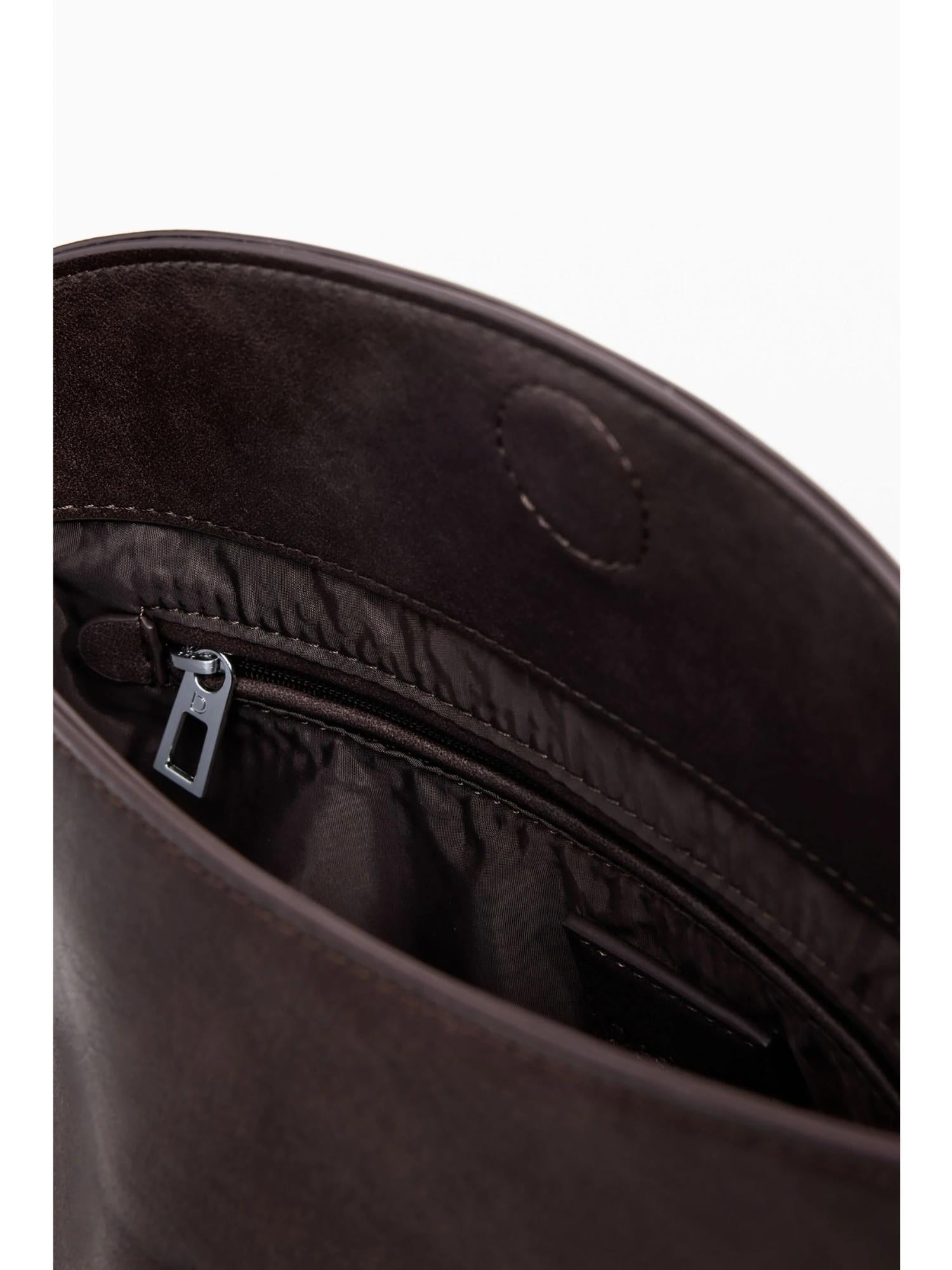 Desigual Borsa effetto camoscio logo 3D medio Donna Marrone 25WAXP70 6009 DESIGUAL 